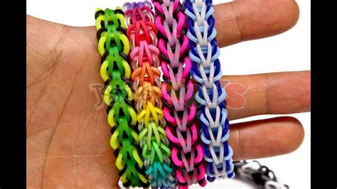 how do you make a fishtail rainbow loom bracelet|More.